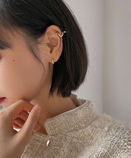 LA VORAGINE(ラ ヴォラジネ)の「アレルギー対応エコジルコンピアス(ピアス(両耳用)・レディース・シルバー/ゴールド・FREE)」の7枚目の写真