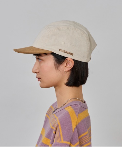 OVERRIDE（オーバーライド）の「OVERRIDE  CO HEMP REC SUEDE JETCAP SG / オーバーライド（キャップ・レディース・チョコ/ナチュラル/ピンク・57~59cm）」の8枚目の写真