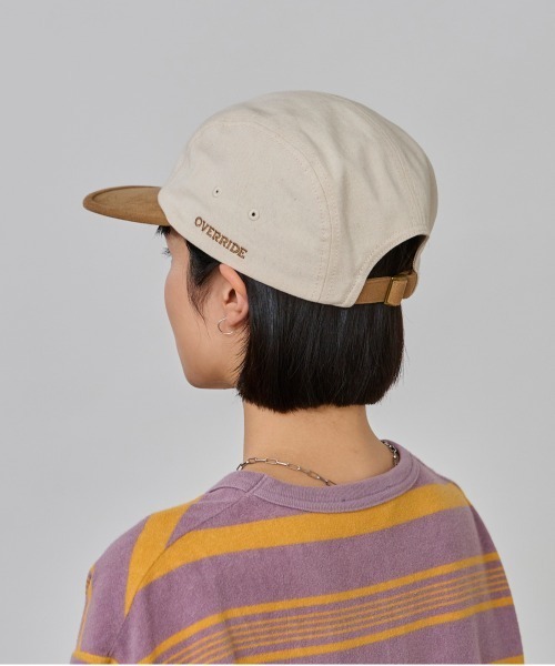 OVERRIDE（オーバーライド）の「OVERRIDE  CO HEMP REC SUEDE JETCAP SG / オーバーライド（キャップ・レディース・チョコ/ナチュラル/ピンク・57~59cm）」の7枚目の写真