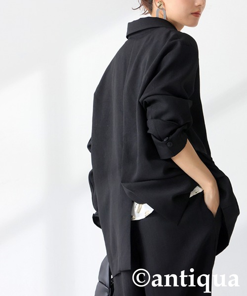 antiqua(アンティカ)の「オーバーサイズ テーラードジャケット(テーラードジャケット・レディース・ブラック/ベージュ/ベージュ系その他・ONESIZE)」の14枚目の写真