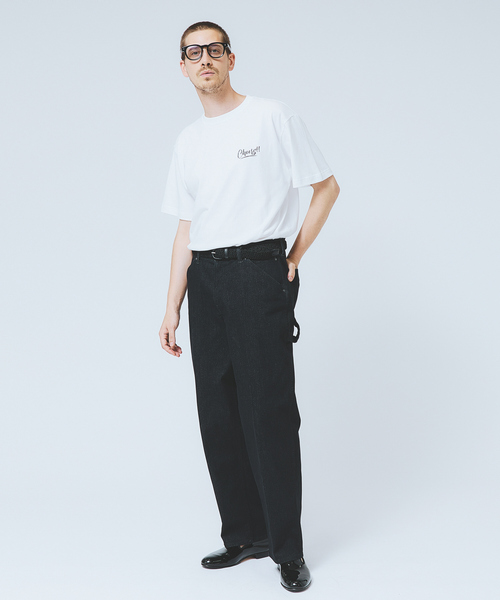 DESIGNWORKS（デザインワークス）の「【ハイパーストレッチ】ペインター ワイド デニム パンツ（デニムパンツ・メンズ・ブラック/ホワイト・44/46/48/50）」の3枚目の写真