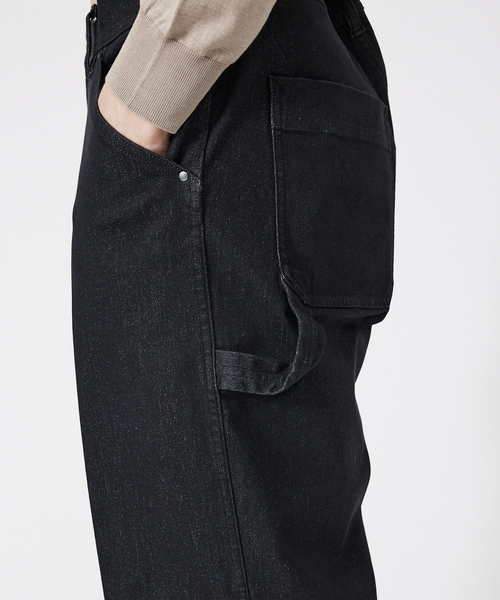 DESIGNWORKS（デザインワークス）の「【ハイパーストレッチ】ペインター ワイド デニム パンツ（デニムパンツ・メンズ・ブラック/ホワイト・44/46/48/50）」の7枚目の写真