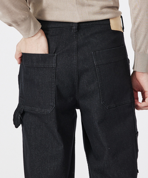 DESIGNWORKS（デザインワークス）の「【ハイパーストレッチ】ペインター ワイド デニム パンツ（デニムパンツ・メンズ・ブラック/ホワイト・44/46/48/50）」の8枚目の写真