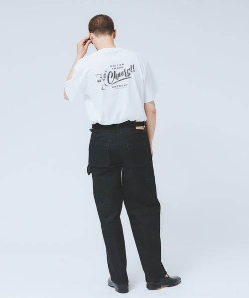 DESIGNWORKS（デザインワークス）の「【ハイパーストレッチ】ペインター ワイド デニム パンツ（デニムパンツ・メンズ・ブラック/ホワイト・44/46/48/50）」の10枚目の写真