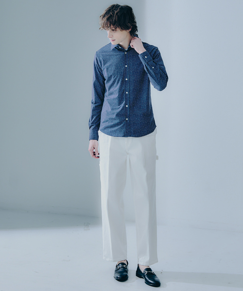 DESIGNWORKS（デザインワークス）の「【ハイパーストレッチ】ペインター ワイド デニム パンツ（デニムパンツ・メンズ・ブラック/ホワイト・44/46/48/50）」の12枚目の写真