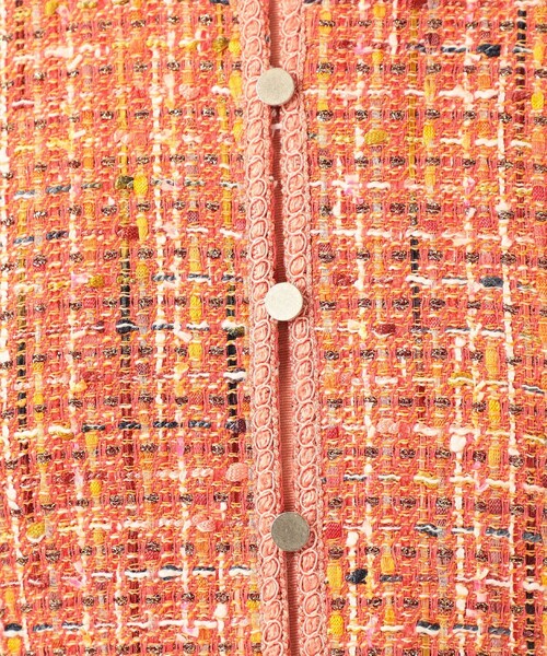 セール】シャイニーカラーツイード ストレートジャンパースカート