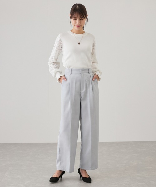 Jayro(ジャイロ)の「ツイードタックワイドパンツ(その他パンツ・レディース・ネイビー/ブラウン系その他2/ブルー系その他5・M)」の6枚目の写真