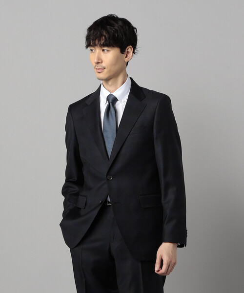 COMME CA MEN(コムサメン)の「【セットアップ対応】尾州織りイル・プリンチペ タータンチェック ジャケット(テーラードジャケット・メンズ・ブラック・S/M/L)」の1枚目の写真