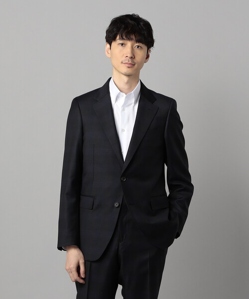 COMME CA MEN(コムサメン)の「【セットアップ対応】尾州織りイル・プリンチペ タータンチェック ジャケット(テーラードジャケット・メンズ・ブラック・S/M/L)」の6枚目の写真