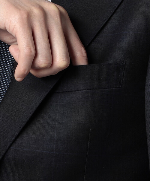 COMME CA MEN(コムサメン)の「【セットアップ対応】尾州織りイル・プリンチペ タータンチェック ジャケット(テーラードジャケット・メンズ・ブラック・S/M/L)」の11枚目の写真