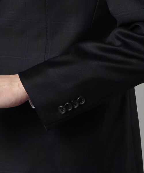 COMME CA MEN(コムサメン)の「【セットアップ対応】尾州織りイル・プリンチペ タータンチェック ジャケット(テーラードジャケット・メンズ・ブラック・S/M/L)」の12枚目の写真