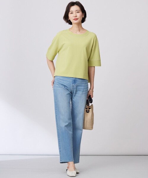 J.PRESS(ジェイプレス)の「【洗える】RAYON ELITE STRETCH ニットT(ニット/セーター・レディース・ライトグリーン系/ネイビー系/ベージュ系/サックスブルー系/ピンク系・MEDIUM/LARGE)」の12枚目の写真