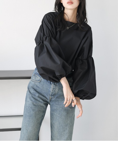 La-gemme(ラジェム)の「ボリュームスリーブブラウス(シャツ/ブラウス・レディース・ブラック/ホワイト・フリー)」の11枚目の写真