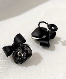 blackdia ocean スクエアストーンリボンピアス/イヤリング 両耳