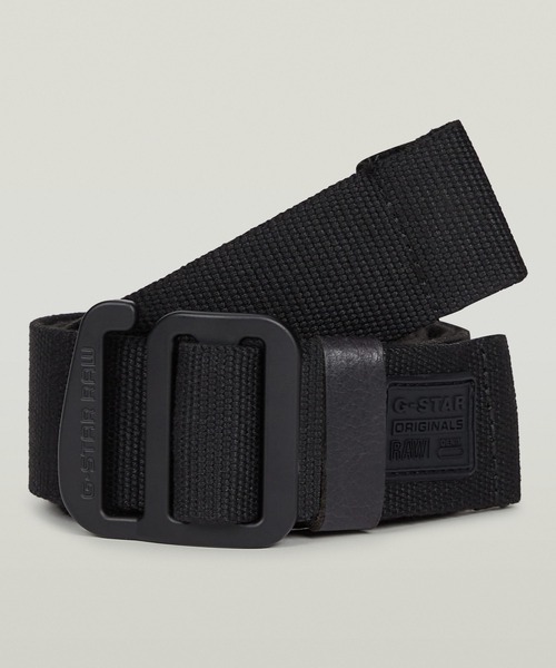 G-STAR(ジースター)の「TECH BELT/フックバックルウェービングベルト/テックベルト(ベルト・メンズ・ダークブラック・100/80/90)」の1枚目の写真