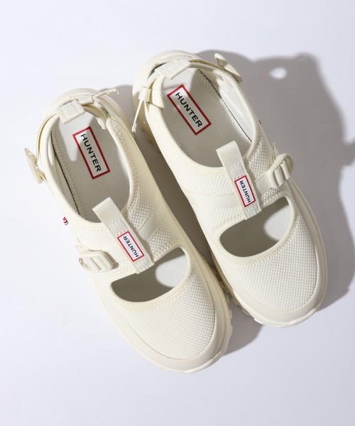 HUNTER(ハンター)の「HUNTER ユニセックス トラベル フロー サンダル(サンダル・レディース・ブラック/ホワイト×グリーン/オフホワイト・24cm/23cm/25cm)」の7枚目の写真