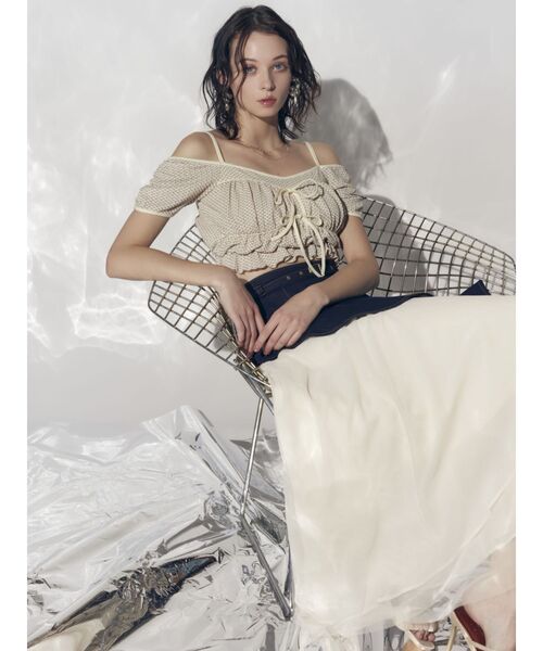 RESEXXY（リゼクシー）の「【WEB限定】チュールドッキングフレアスカート（スカート・レディース・ピンク/インディゴブルー/ライトブルー・FREE）」の6枚目の写真