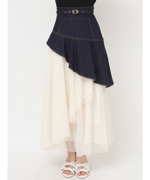 RESEXXY（リゼクシー）の「【WEB限定】チュールドッキングフレアスカート（スカート・レディース・ピンク/インディゴブルー/ライトブルー・FREE）」の7枚目の写真