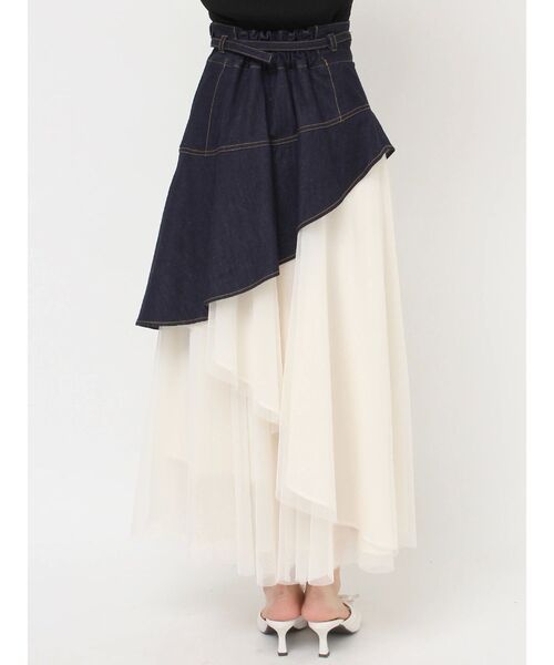 RESEXXY（リゼクシー）の「【WEB限定】チュールドッキングフレアスカート（スカート・レディース・ピンク/インディゴブルー/ライトブルー・FREE）」の9枚目の写真