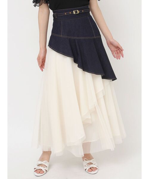 RESEXXY（リゼクシー）の「【WEB限定】チュールドッキングフレアスカート（スカート・レディース・ピンク/インディゴブルー/ライトブルー・FREE）」の19枚目の写真