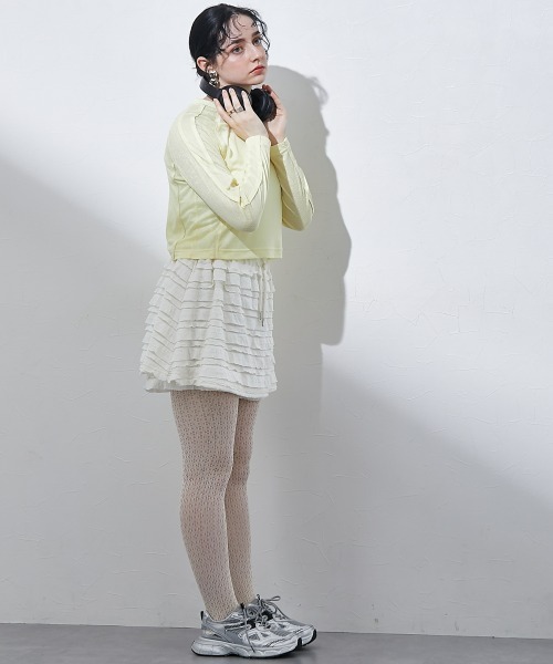 TTOL（トール）の「パイピングデザインシアートップス＜大きいサイズ有＞（Tシャツ/カットソー・レディース・イエロー/ブルー・M～Ｌ/L～LL/LL～3L）」の6枚目の写真