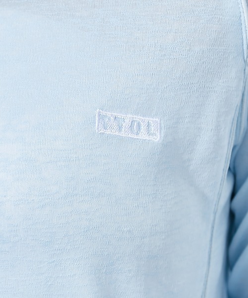 TTOL（トール）の「パイピングデザインシアートップス＜大きいサイズ有＞（Tシャツ/カットソー・レディース・イエロー/ブルー・M～Ｌ/L～LL/LL～3L）」の21枚目の写真