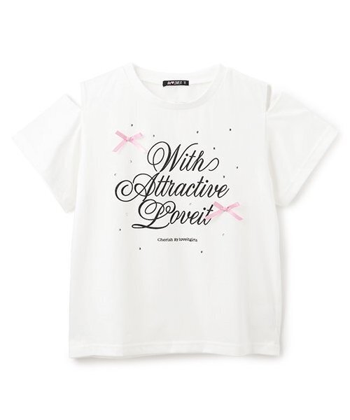 by LOVEiT（バイラビット）の「ビジューガーリーTシャツ（Tシャツ/カットソー・キッズ・ラベンダー/ブラック/オフホワイト・140cm/150cm/160cm/130cm/120cm）」の2枚目の写真