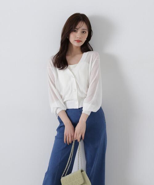 PROPORTION BODY DRESSING(プロポーションボディドレッシング)の「シアーカーディガン / 1215174400(カーディガン/ボレロ・レディース・ホワイト/ブラウン/レッド/ブラック・FREE)」の19枚目の写真