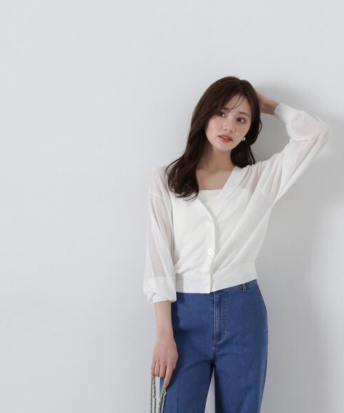 PROPORTION BODY DRESSING(プロポーションボディドレッシング)の「シアーカーディガン / 1215174400(カーディガン/ボレロ・レディース・ホワイト/ブラウン/レッド/ブラック・FREE)」の18枚目の写真