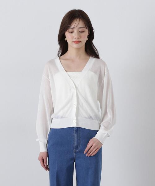 PROPORTION BODY DRESSING(プロポーションボディドレッシング)の「シアーカーディガン / 1215174400(カーディガン/ボレロ・レディース・ホワイト/ブラウン/レッド/ブラック・FREE)」の16枚目の写真