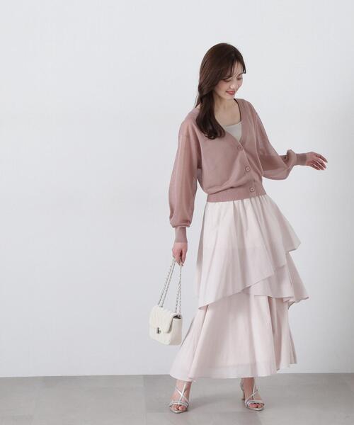 PROPORTION BODY DRESSING(プロポーションボディドレッシング)の「シアーカーディガン / 1215174400(カーディガン/ボレロ・レディース・ホワイト/ブラウン/レッド/ブラック・FREE)」の7枚目の写真