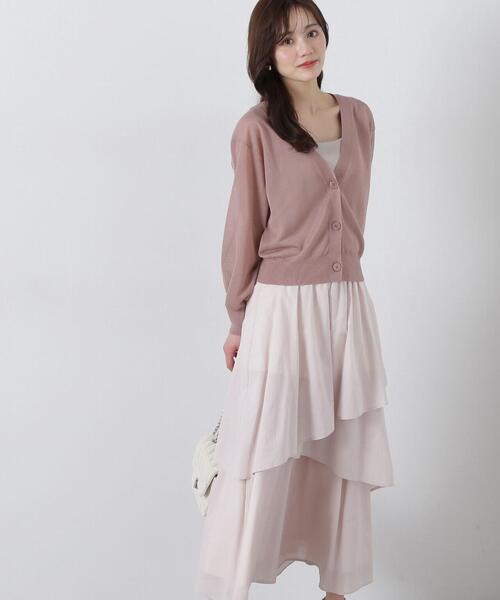 PROPORTION BODY DRESSING(プロポーションボディドレッシング)の「シアーカーディガン / 1215174400(カーディガン/ボレロ・レディース・ホワイト/ブラウン/レッド/ブラック・FREE)」の7枚目の写真