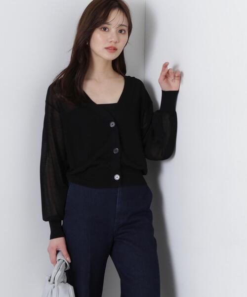 PROPORTION BODY DRESSING(プロポーションボディドレッシング)の「シアーカーディガン / 1215174400(カーディガン/ボレロ・レディース・ホワイト/ブラウン/レッド/ブラック・FREE)」の2枚目の写真