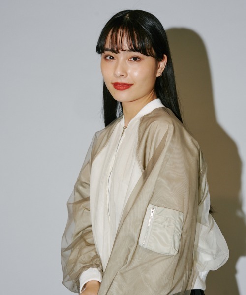 terrace(テラス)の「オーバーチュールブルゾン(ブルゾン・レディース・カーキ/ブラック/アイボリー・MEDIUM)」の11枚目の写真