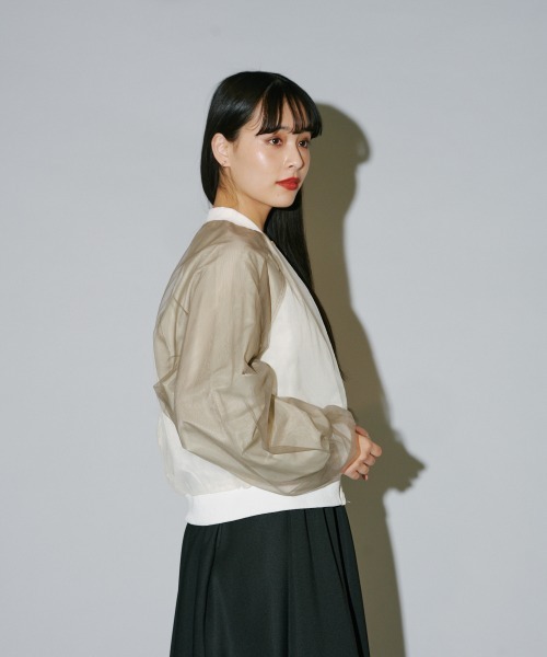 terrace(テラス)の「オーバーチュールブルゾン(ブルゾン・レディース・カーキ/ブラック/アイボリー・MEDIUM)」の14枚目の写真