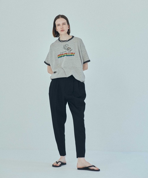 SEA（シー）の「RIKU リンガー TEE (SEAVALLEY)（Tシャツ/カットソー・レディース・グレー/ブルー/ホワイト・1/2）」の3枚目の写真