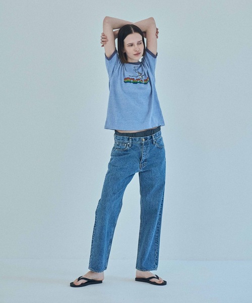 SEA（シー）の「RIKU リンガー TEE (SEAVALLEY)（Tシャツ/カットソー・レディース・グレー/ブルー/ホワイト・1/2）」の18枚目の写真