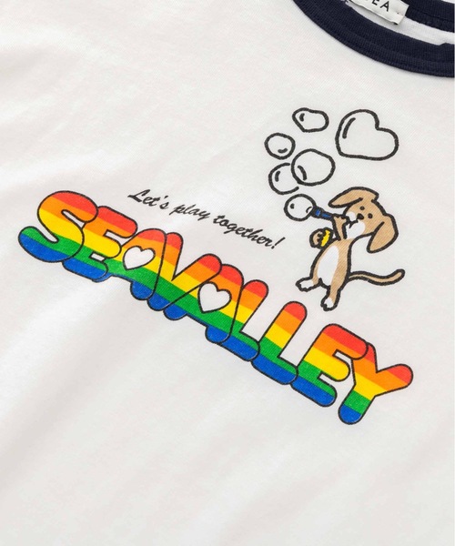 SEA（シー）の「RIKU リンガー TEE (SEAVALLEY)（Tシャツ/カットソー・レディース・グレー/ブルー/ホワイト・1/2）」の12枚目の写真