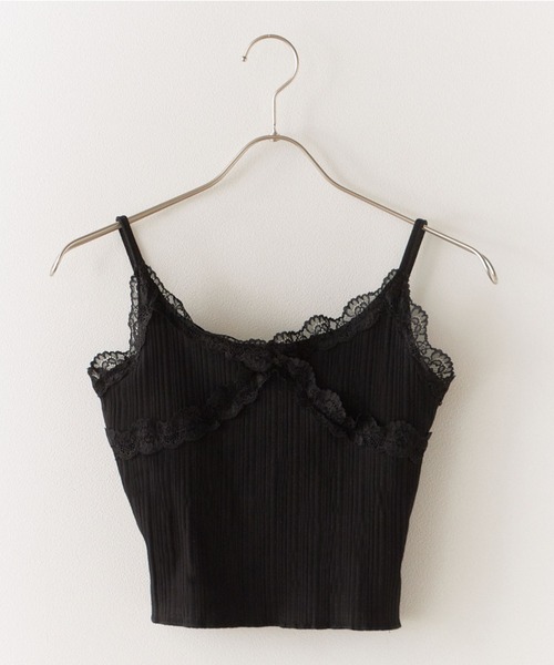 ROOPTOKYO(ループトウキョウ)の「2WAYLace Cropped Top/レースモチーフ クロップドトップス 秋物 秋服 2026年秋冬(アンサンブル・レディース・ブラック/ホワイト/グレー/ベージュ・FREE)」の11枚目の写真