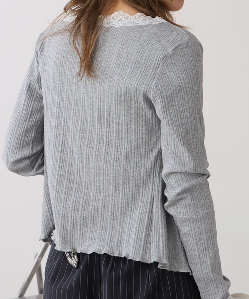 ROOPTOKYO(ループトウキョウ)の「2WAYLace Cropped Top/レースモチーフ クロップドトップス 秋物 秋服 2026年秋冬(アンサンブル・レディース・ブラック/ホワイト/グレー/ベージュ・FREE)」の18枚目の写真