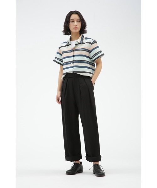 MARGARET HOWELL(マーガレットハウエル)の「COMPACT LINEN(その他パンツ・レディース・ナチュラル/ブラック・2/1/3)」の3枚目の写真