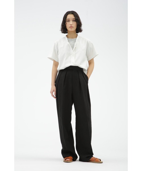 MARGARET HOWELL(マーガレットハウエル)の「COMPACT LINEN(その他パンツ・レディース・ナチュラル/ブラック・2/1/3)」の6枚目の写真