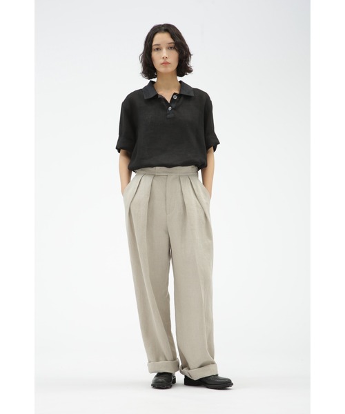 MARGARET HOWELL(マーガレットハウエル)の「COMPACT LINEN(その他パンツ・レディース・ナチュラル/ブラック・2/1/3)」の9枚目の写真