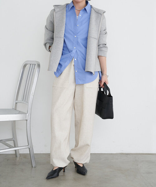 Jena espace merveilleux（ジェナ　エスパスメルヴェイユ）の「フリル切替パーカー（パーカー・レディース・グレー/ネイビー・FREE）」の3枚目の写真