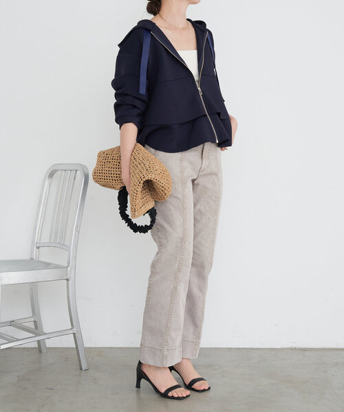 Jena espace merveilleux（ジェナ　エスパスメルヴェイユ）の「フリル切替パーカー（パーカー・レディース・グレー/ネイビー・FREE）」の15枚目の写真