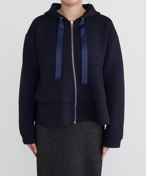 Jena espace merveilleux（ジェナ　エスパスメルヴェイユ）の「フリル切替パーカー（パーカー・レディース・グレー/ネイビー・FREE）」の10枚目の写真