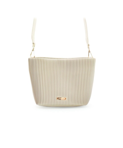 BARCOS（バルコス）の「【ICO JEENE】プリーツ2wayバッグ（ボディバッグ/ウエストポーチ・レディース・アイボリー/ブラック/ライトグリーン/ベージュ/ピンク系その他/ライトブルー・ONE SIZE）」の2枚目の写真