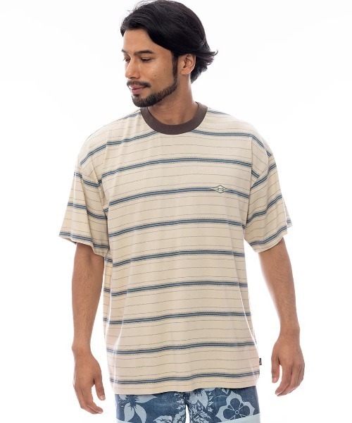 BILLABONG(ビラボン)の「BILLABONG メンズ BAXTER SS Tシャツ 【2025年春夏モデル】/ビラボンボーダー半袖Tシャツ(Tシャツ/カットソー・メンズ・ブラック/ブラウン系その他・LARGE/MEDIUM)」の2枚目の写真