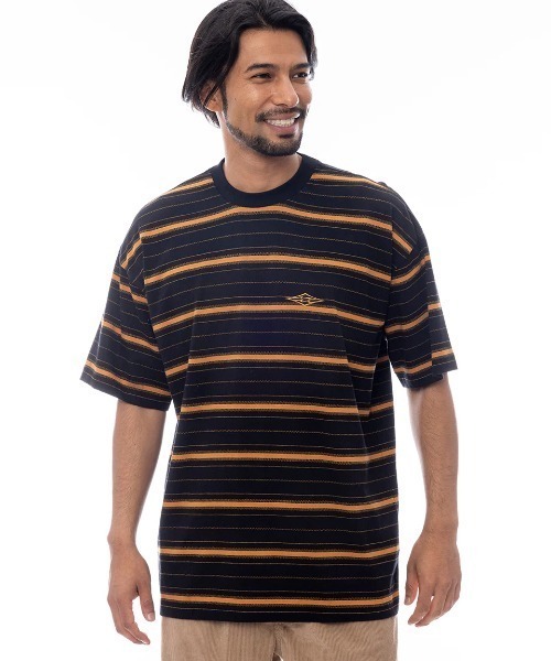 BILLABONG(ビラボン)の「BILLABONG メンズ BAXTER SS Tシャツ 【2025年春夏モデル】/ビラボンボーダー半袖Tシャツ(Tシャツ/カットソー・メンズ・ブラック/ブラウン系その他・LARGE/MEDIUM)」の1枚目の写真
