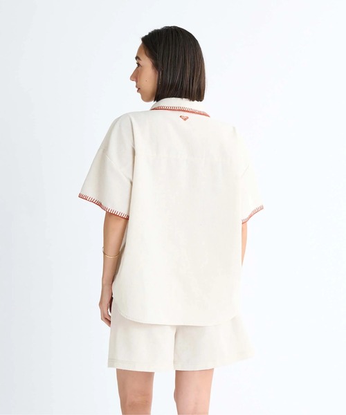 ROXY（ロキシー）の「SWEET DOODLES /ロキシーカバーアップシャツ（シャツ/ブラウス・レディース・ベージュ・LARGE）」の3枚目の写真